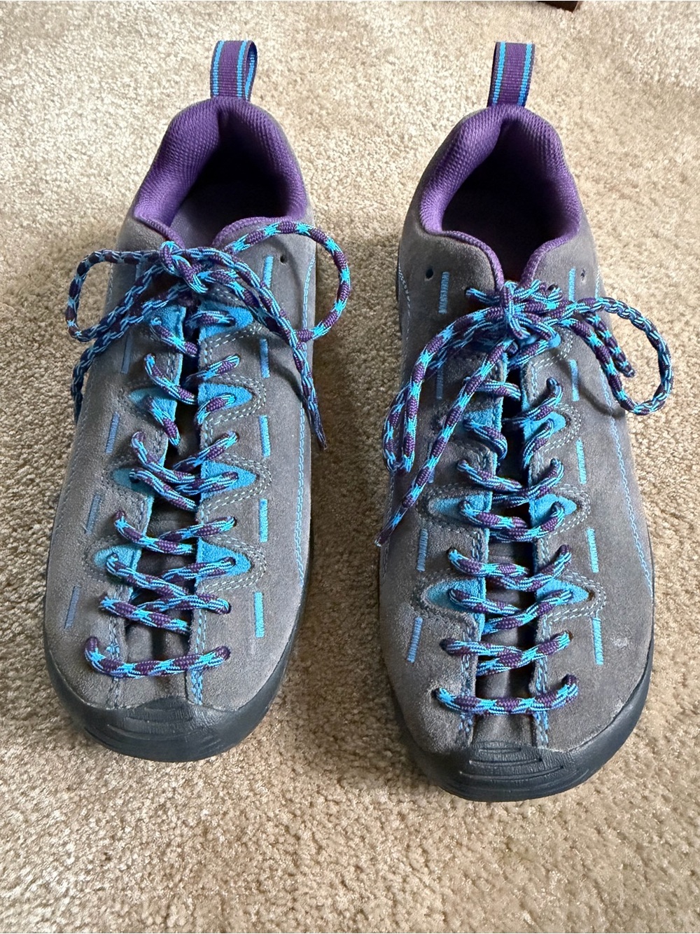 KEEN Jasper Suede Climbing Sneakers Gorpcore Gray Purple Men’s Size 8.5